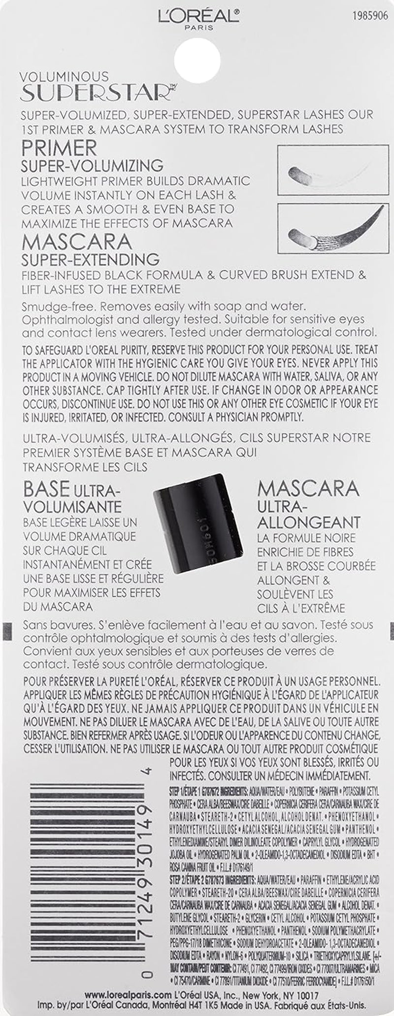 L’Oréal Paris Superstar Mascara Blackest Black