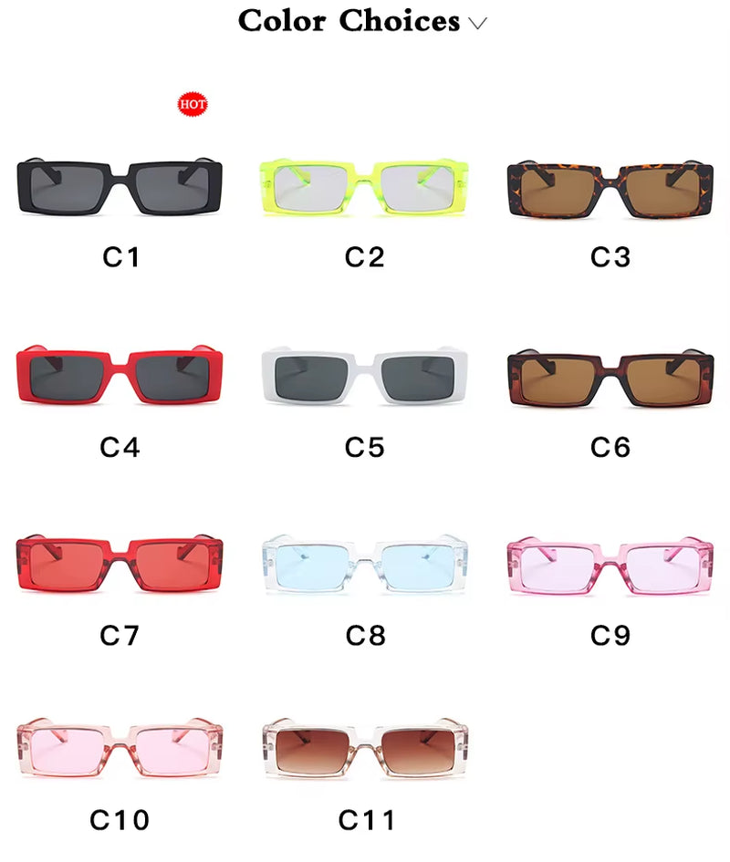 2023 Retro Square Sun Glasses Luxury Brand Travel Small Rectangle Sunglasses Women Men Vintage Oculos Lunette De Soleil Femme