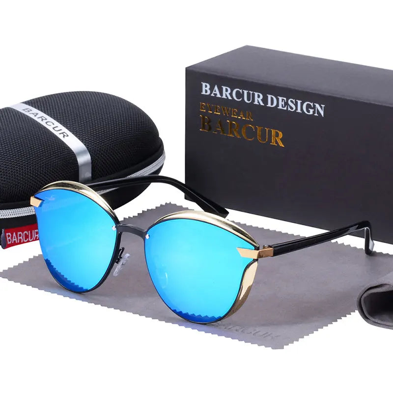 Luxury Polarized Sunglasses Women round Sun Glassess Ladies Lunette De Soleil Femme