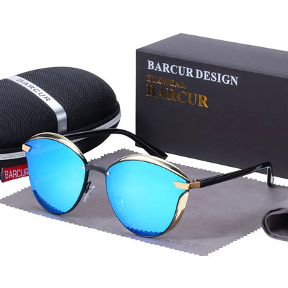 Luxury Polarized Sunglasses Women round Sun Glassess Ladies Lunette De Soleil Femme