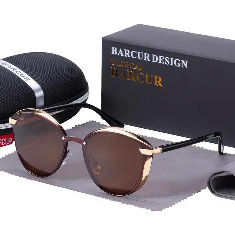 Luxury Polarized Sunglasses Women round Sun Glassess Ladies Lunette De Soleil Femme