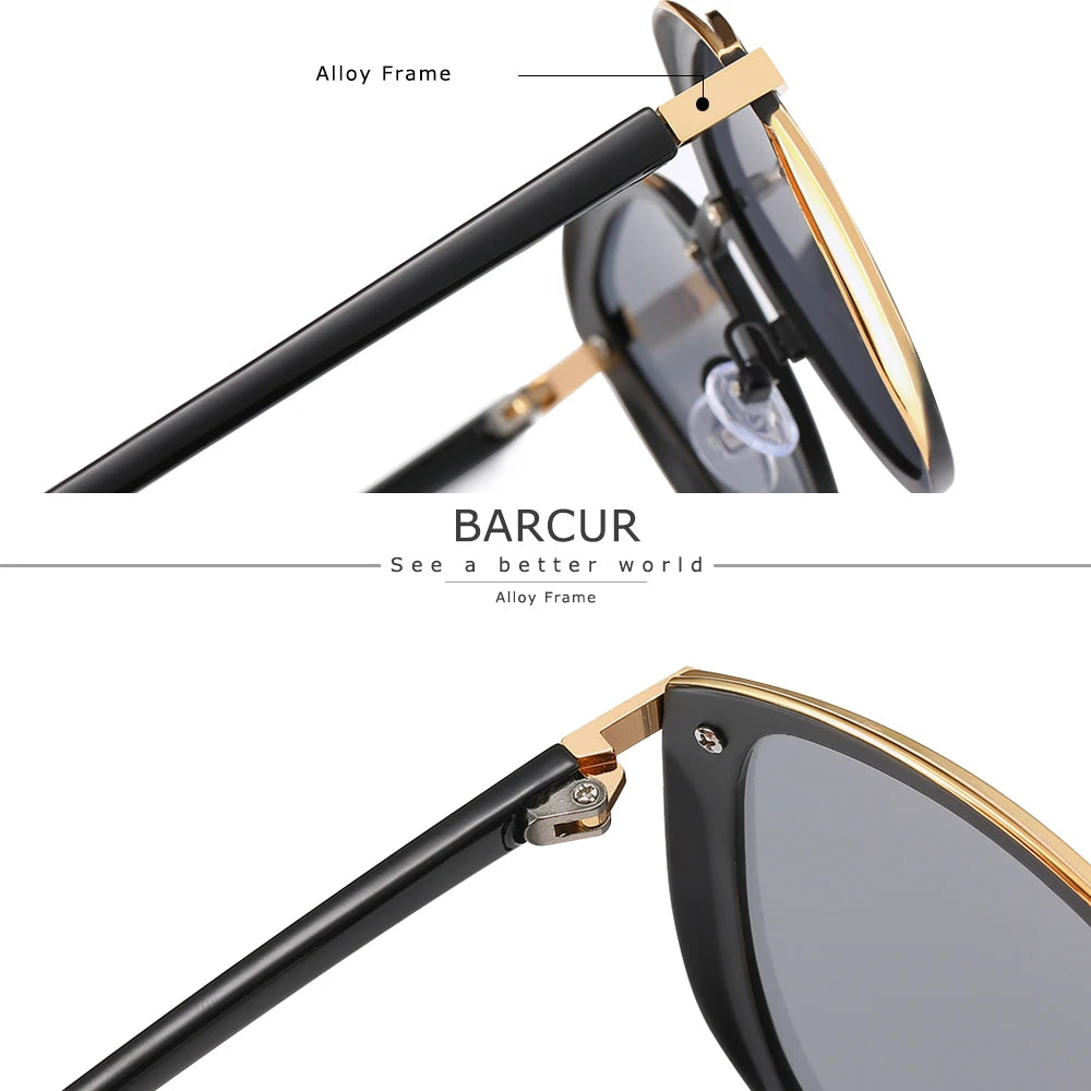 Luxury Polarized Sunglasses Women round Sun Glassess Ladies Lunette De Soleil Femme