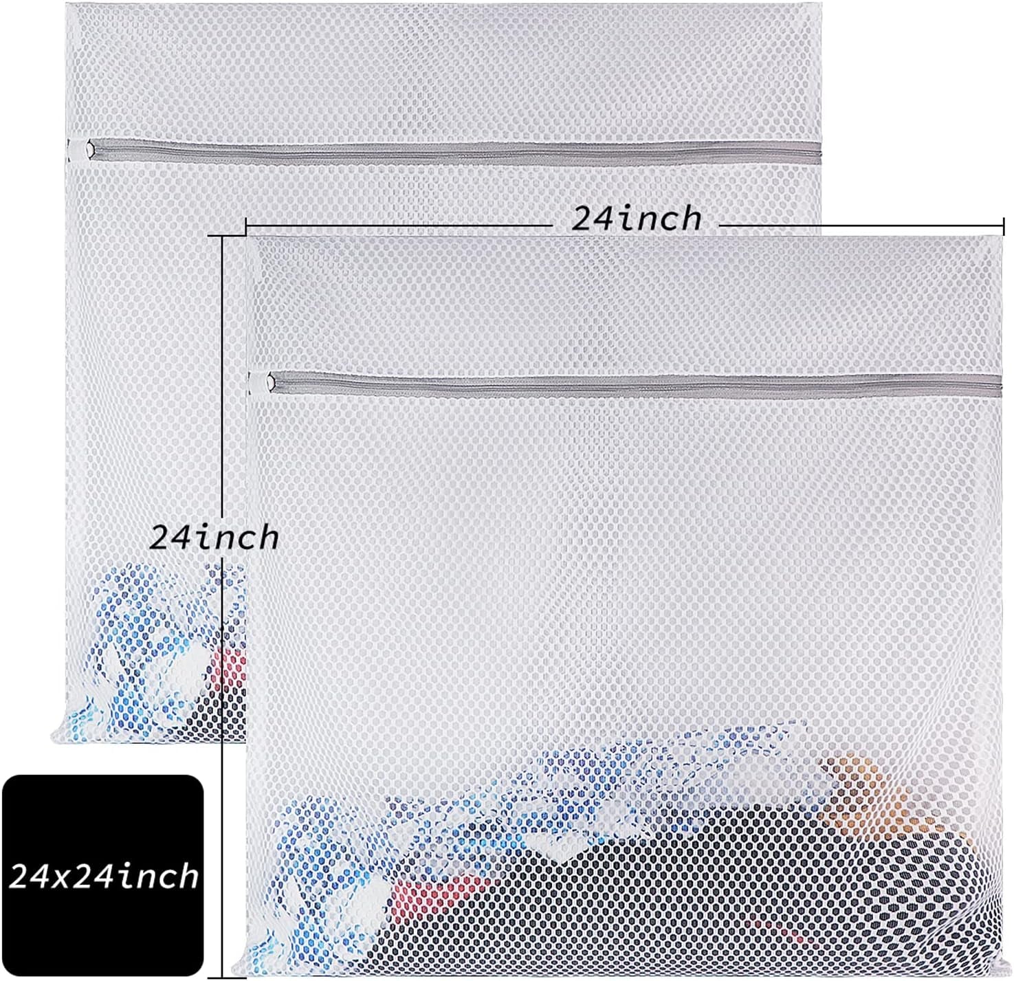 2 Pack Mesh Laundry Bag-2 XXL Oversize Delicates Laundry Bag-Extra Large Durable Laundry Wash Bag with New Honeycomb Mesh-Big Clothes,Household,Bed Sheet,Stuffed Toys,Lingerie Net Bags for Laundry