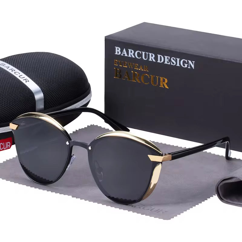 Luxury Polarized Sunglasses Women round Sun Glassess Ladies Lunette De Soleil Femme