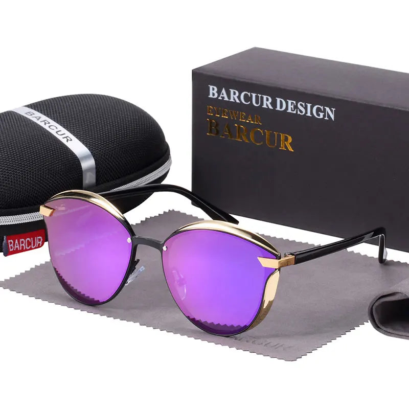 Luxury Polarized Sunglasses Women round Sun Glassess Ladies Lunette De Soleil Femme