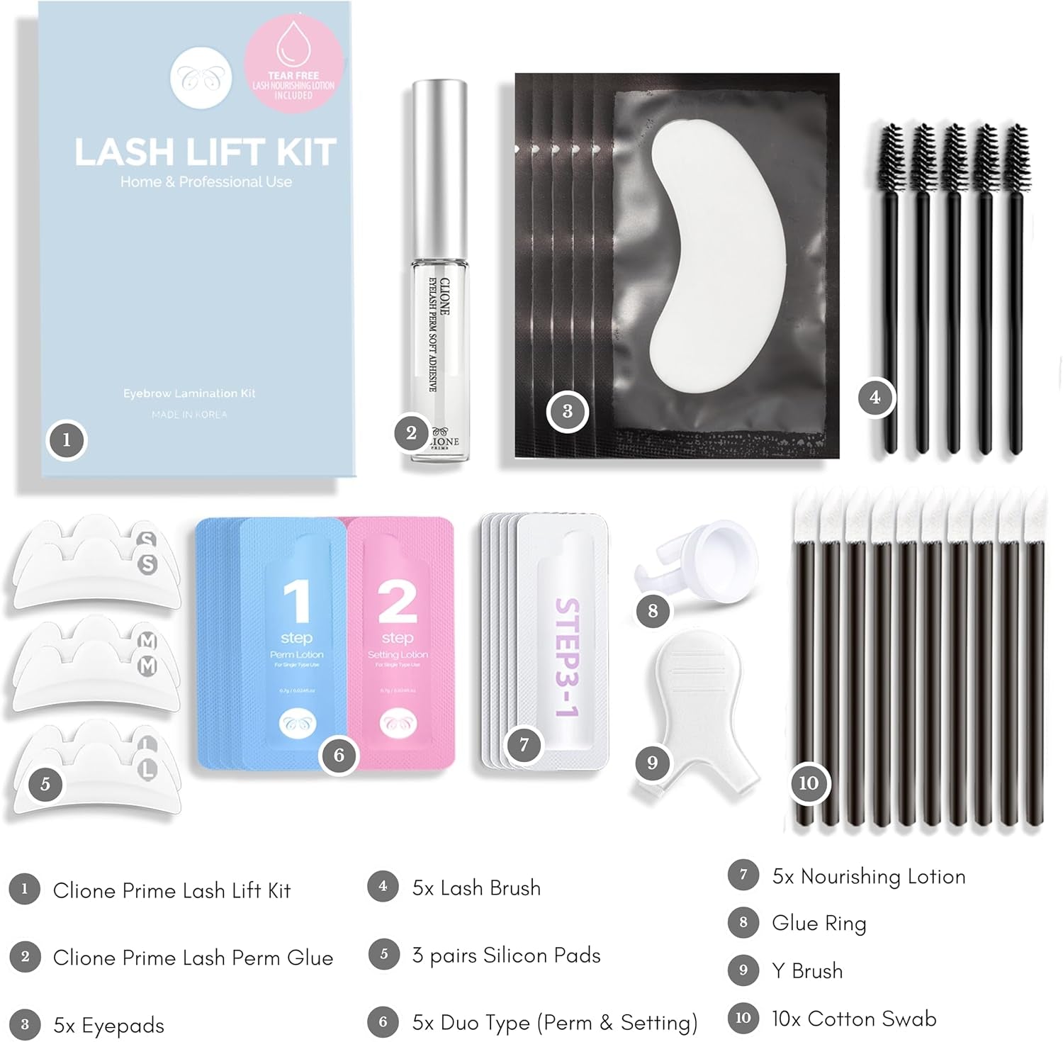 Korean Lash Lift Kit - Brow Lamination Kit Lifting De Pestañas Kit Professional Eyelash Perm Kit Eyelash Lift Kit Lash Perm Eyebrow Lamination Lash Curling Kit Laminado De Cejas Kit Profesional
