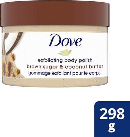 Exfoliating Body Polish for Silky Smooth Skin Brown Sugar & Coconut Butter Body Scrub Exfoliates & Restores Skin'S Natural Nutrients 298 G