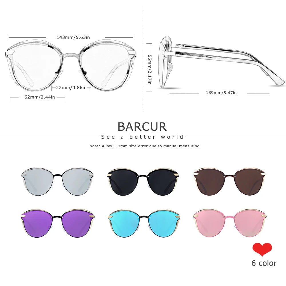 Luxury Polarized Sunglasses Women round Sun Glassess Ladies Lunette De Soleil Femme