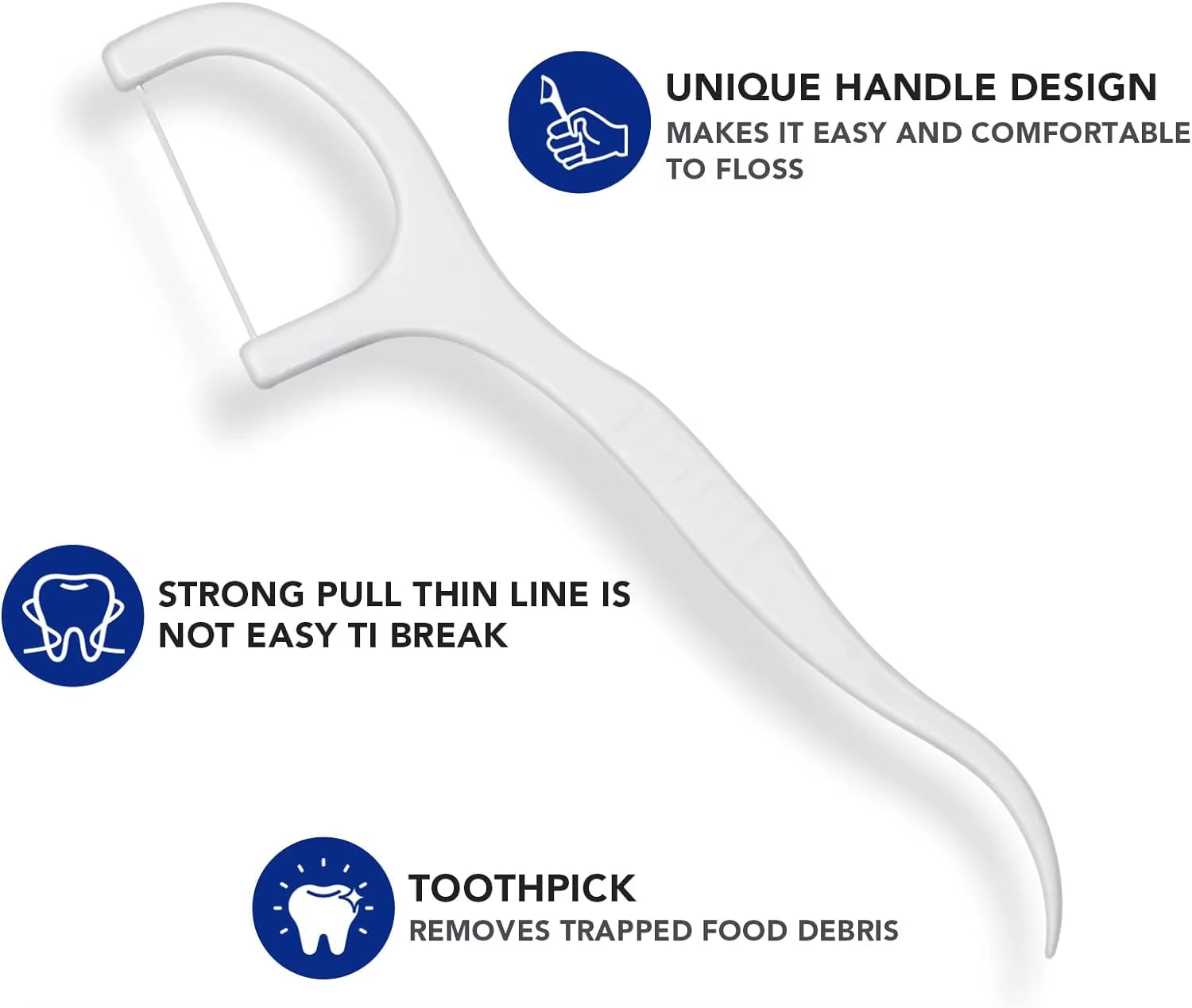 1000Pcs Mint Flavor Dental Floss Picks Toothpicks with Thread Fil Dentaire Hilo Dental Flosser Tooth Threads Teeth Cleaning